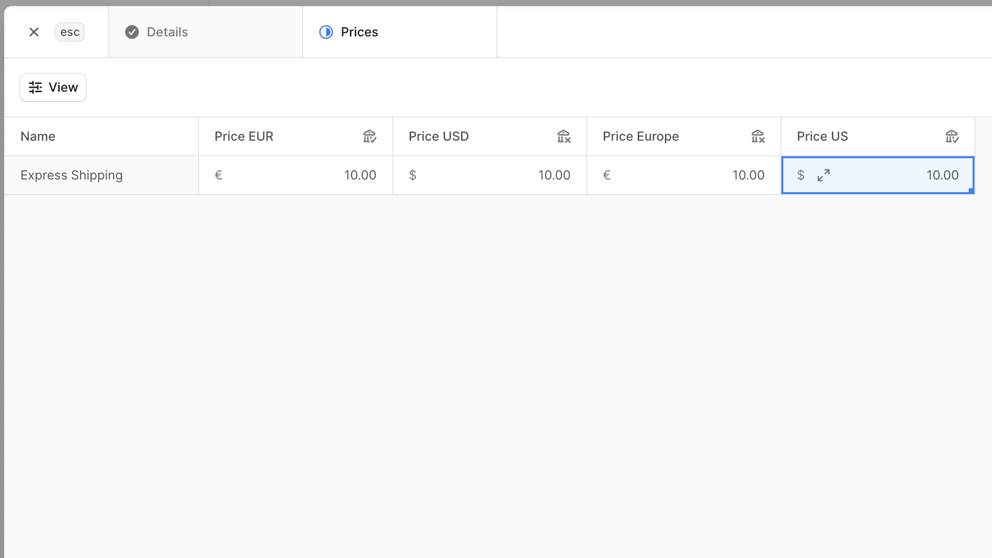 创建配送选项表单步骤2