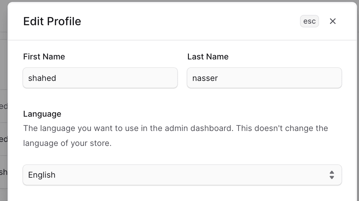 编辑个人资料表单